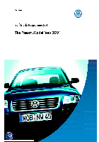 Automobil Volkswagen PASSAT - YEAR 2001 Handbuch