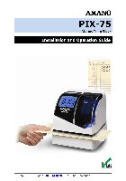 Electronic Side Printers Amano PIX-75 Electronic Time Recorder Bedienungsanleitung